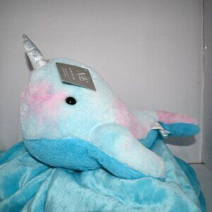 Noble Excellence Plush Narwhal with Blanket 50" x 60" #F-2PR0004 NWT